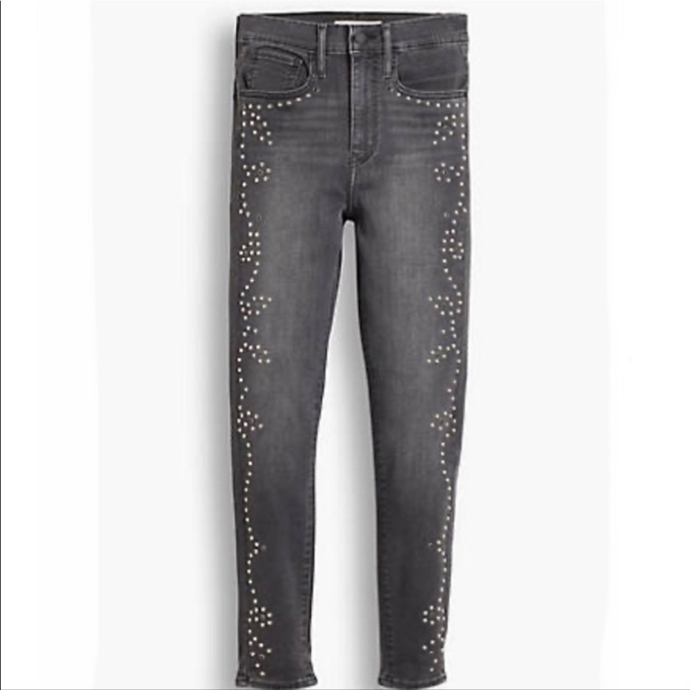 Levi’s Mile High Super Skinny Studded Jeans Size 27